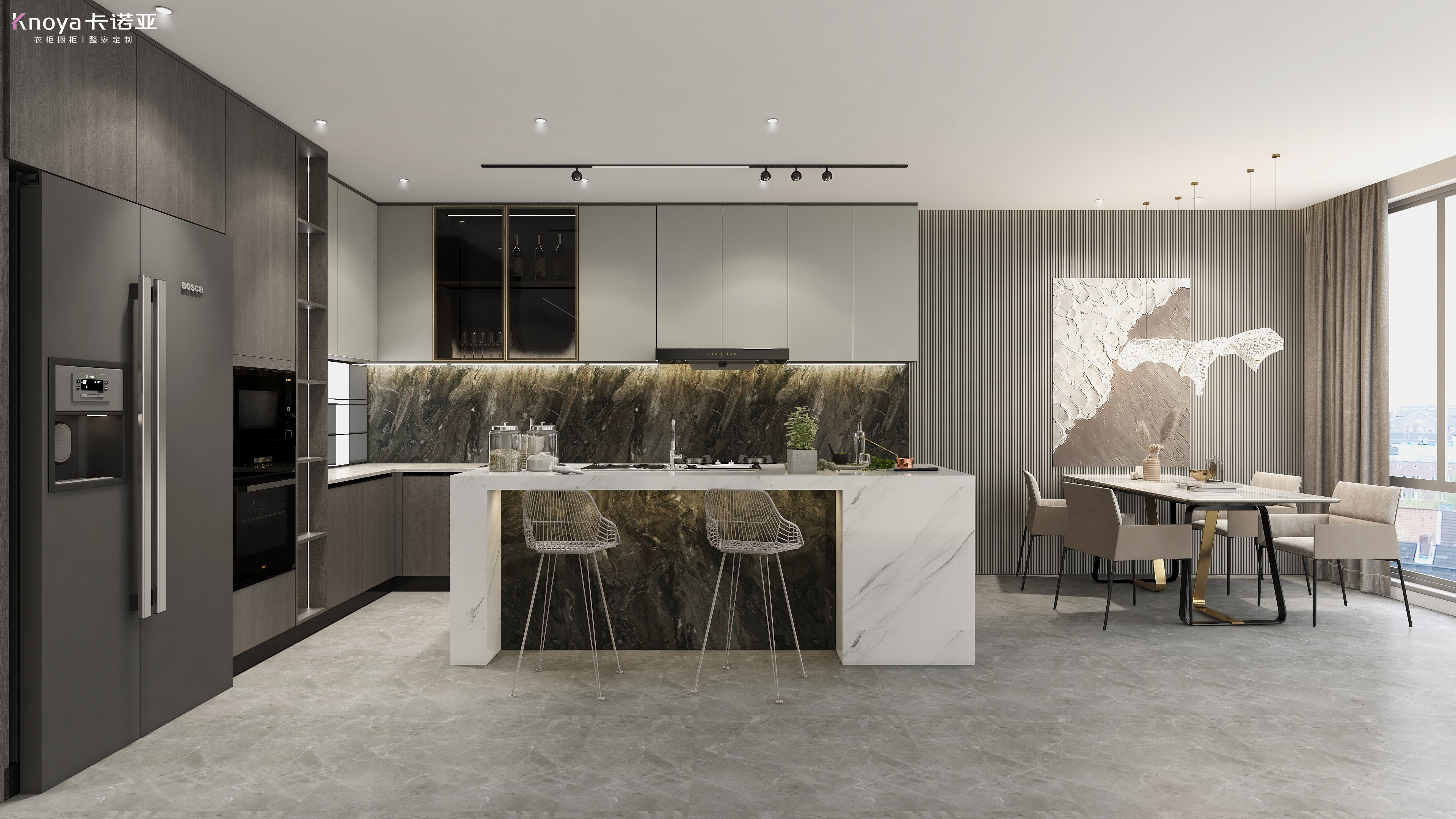 L型廚房結(jié)合島臺 L型廚房結(jié)合島臺